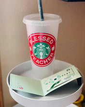 Load image into Gallery viewer, Teacher Starbucks cold venti cup
