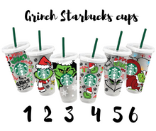 Load image into Gallery viewer, Grinch starbucks cups
